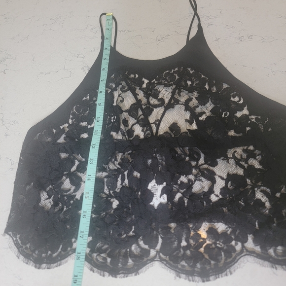 La Perla all lace with silk details whimsigoth crop top and t back straps small - Picture 9 of 11